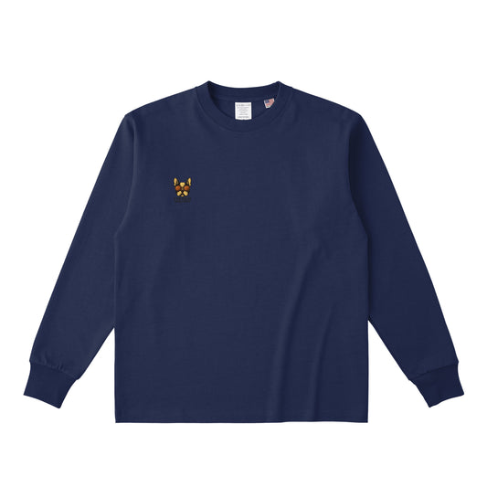 コットンロングスリーブTシャツ navy image
