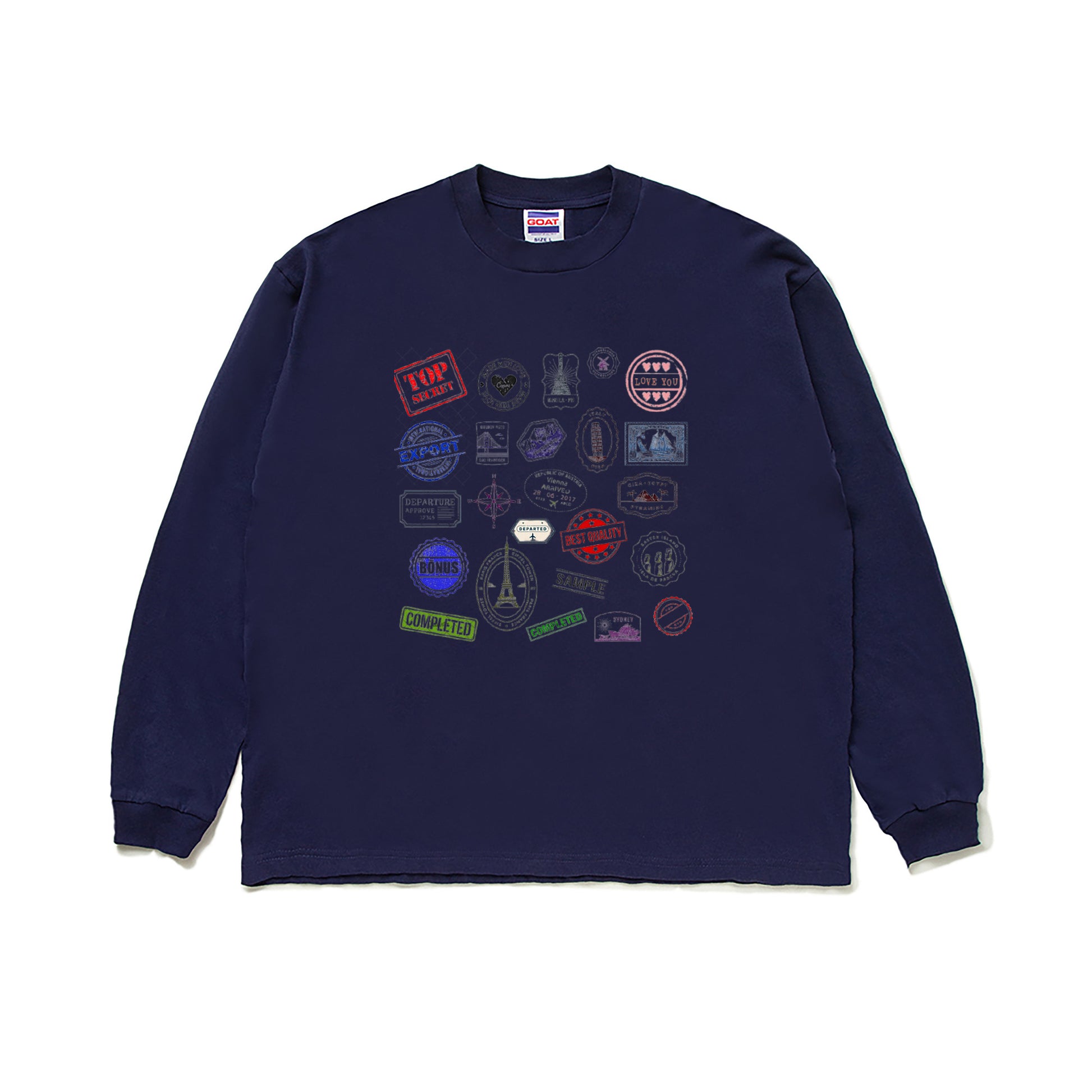  GOAT 長袖Tシャツ7オンス(長袖Tシャツ7オンス) navy image