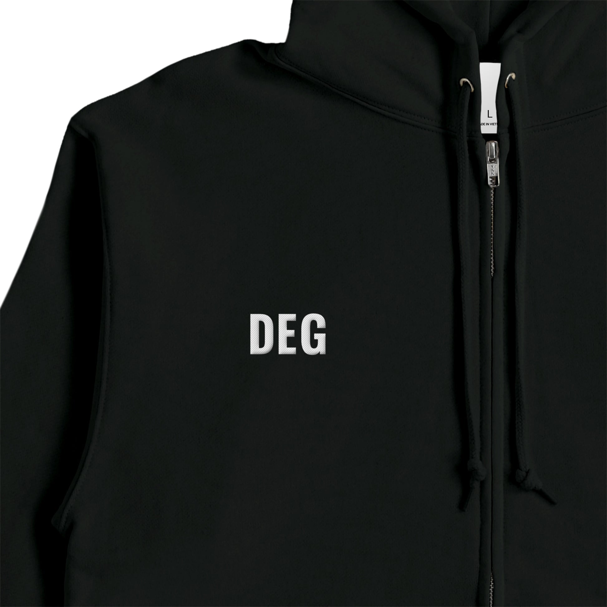 フレンチテリージップパーカー black image