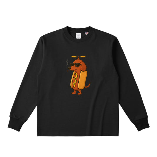 コットンロングスリーブTシャツ deep-black image