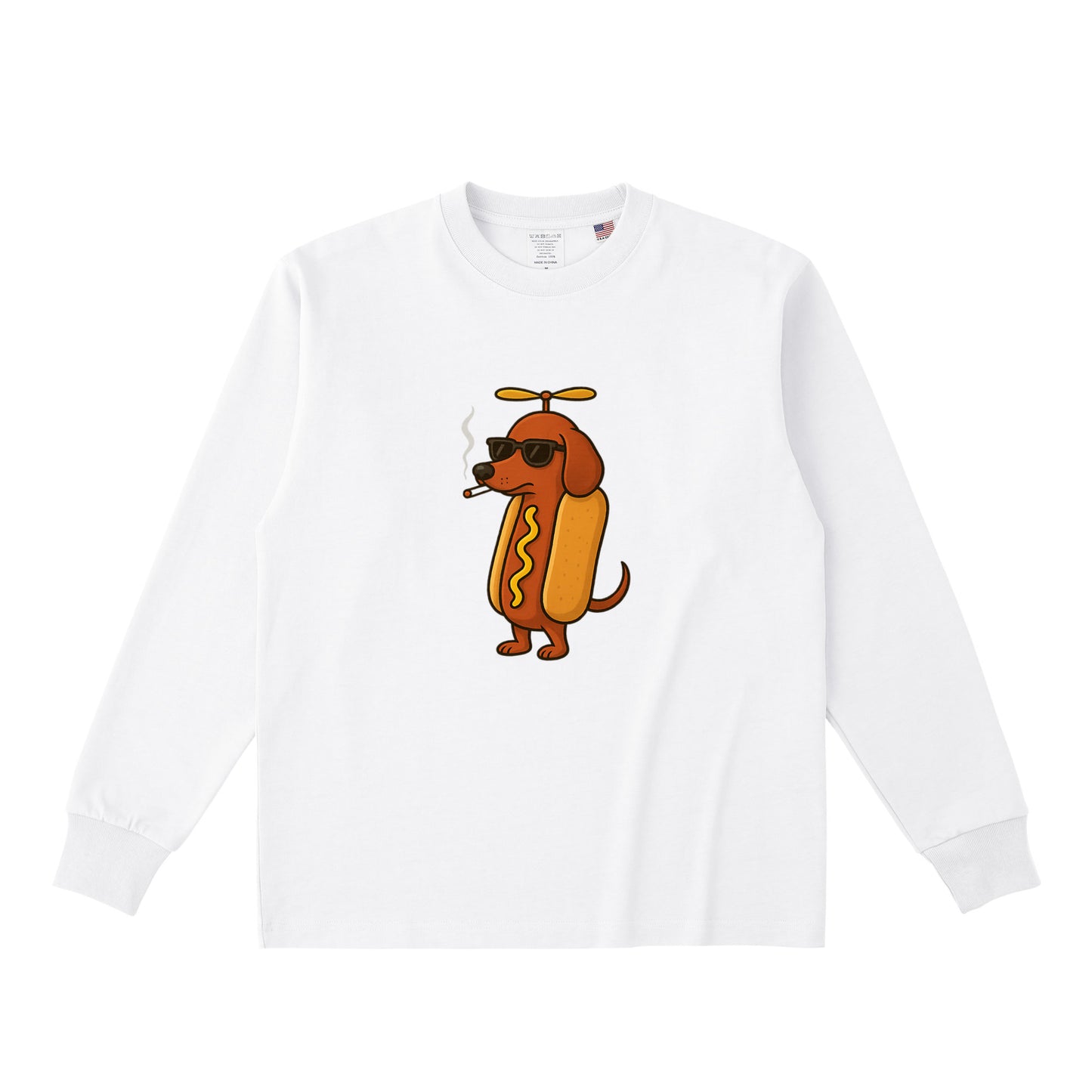 コットンロングスリーブTシャツ white image