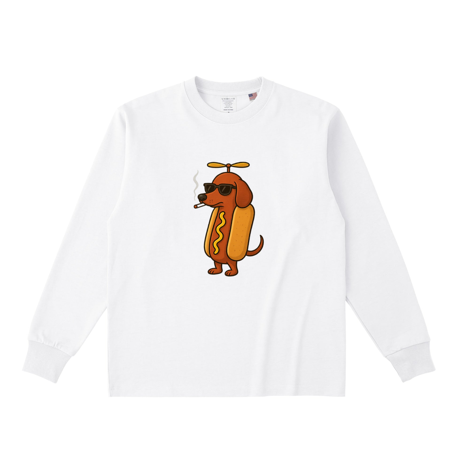 コットンロングスリーブTシャツ white image