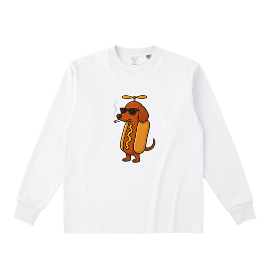 コットンロングスリーブTシャツ white image