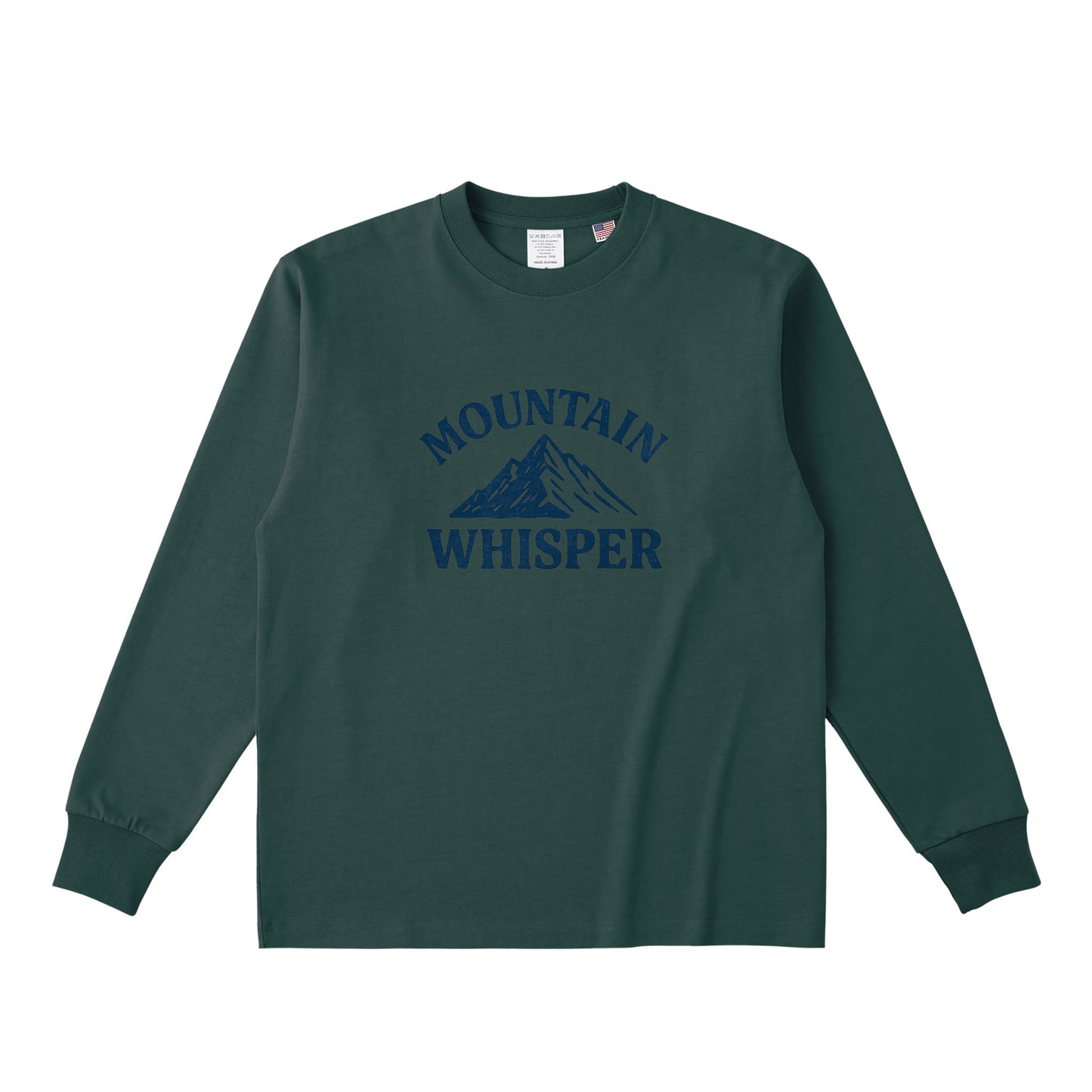 コットンロングTシャツ dark-green image