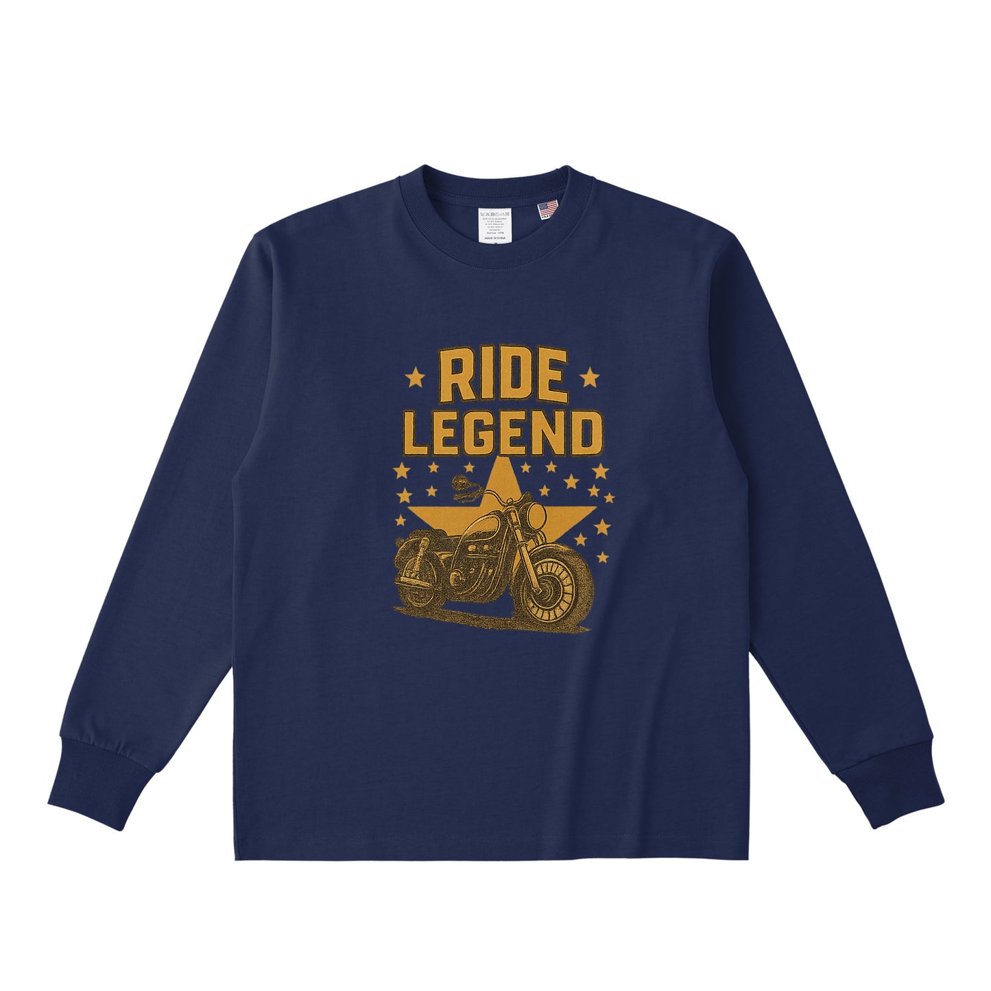 コットンロングスリーブTシャツ navy image