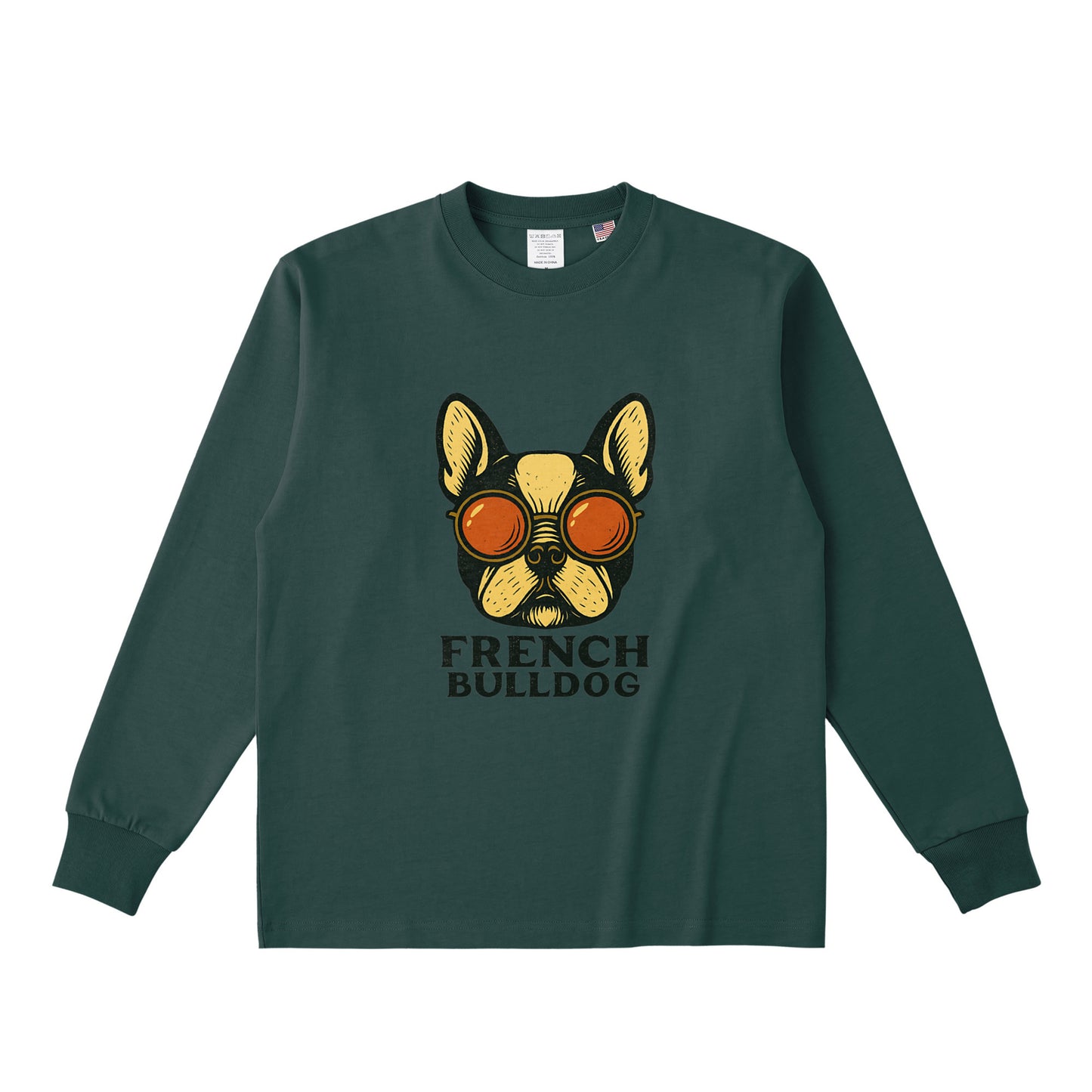 コットンロングスリーブTシャツ dark-green image