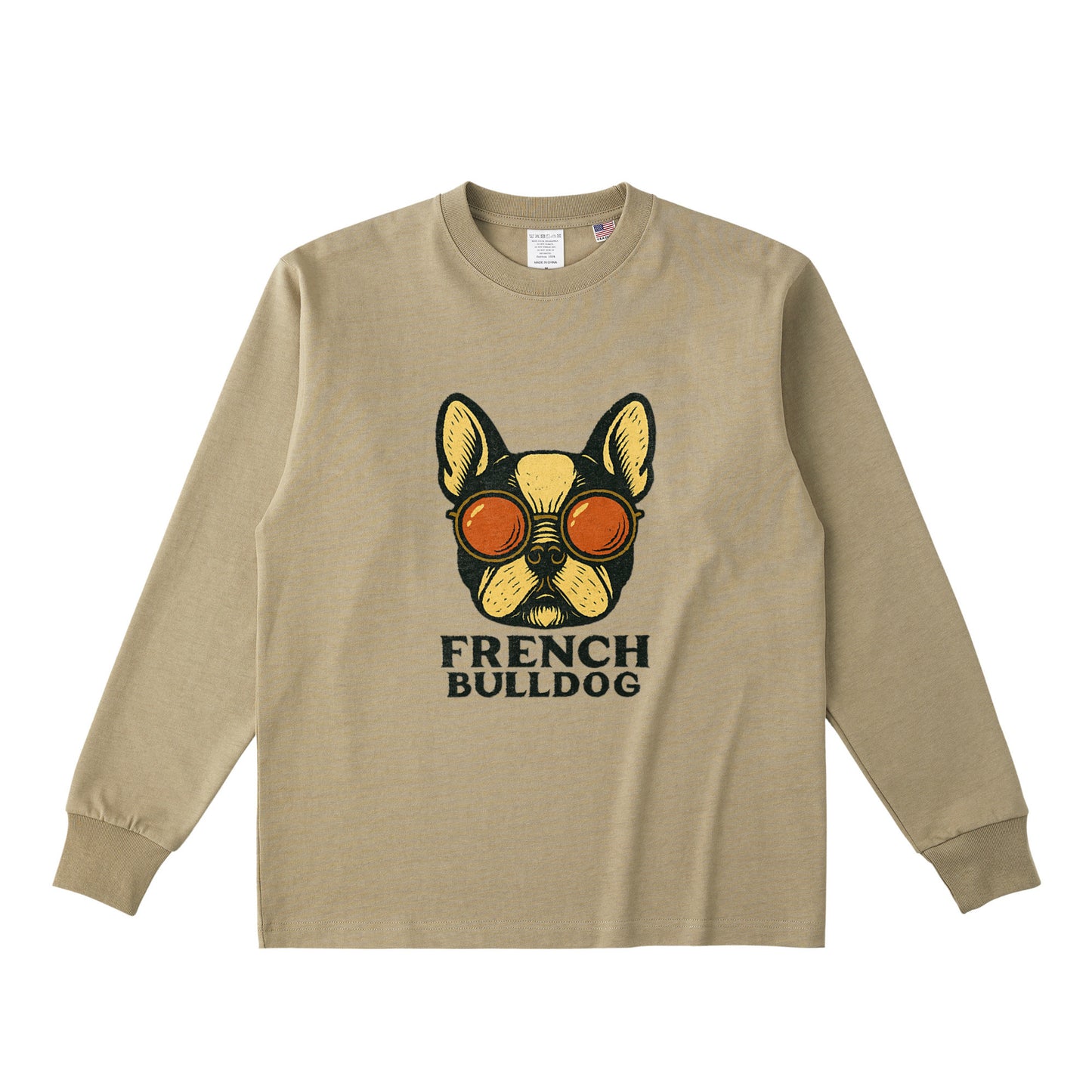 コットンロングスリーブTシャツ dull-sand image