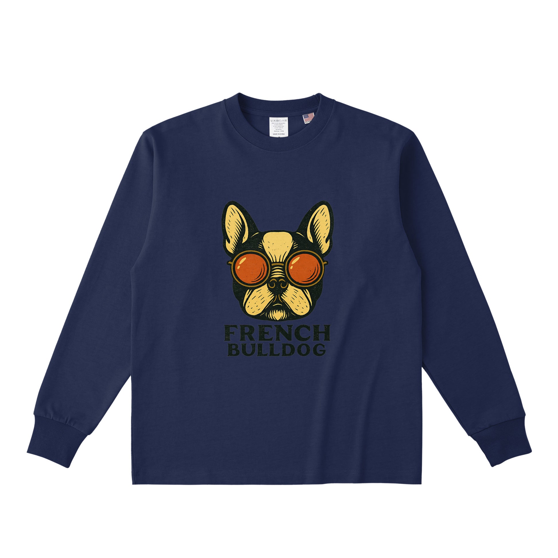 コットンロングスリーブTシャツ navy image