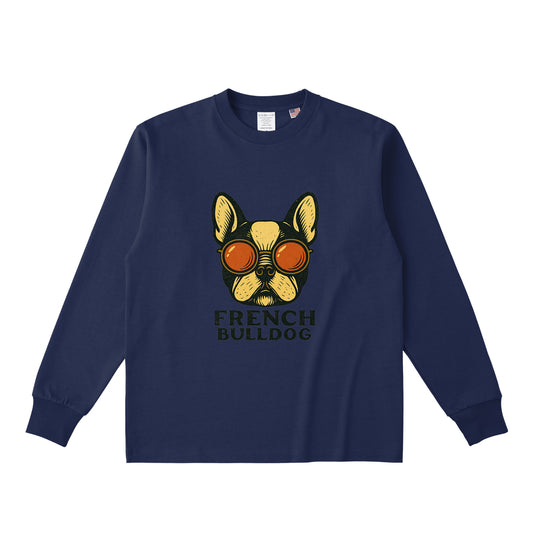 コットンロングスリーブTシャツ navy image