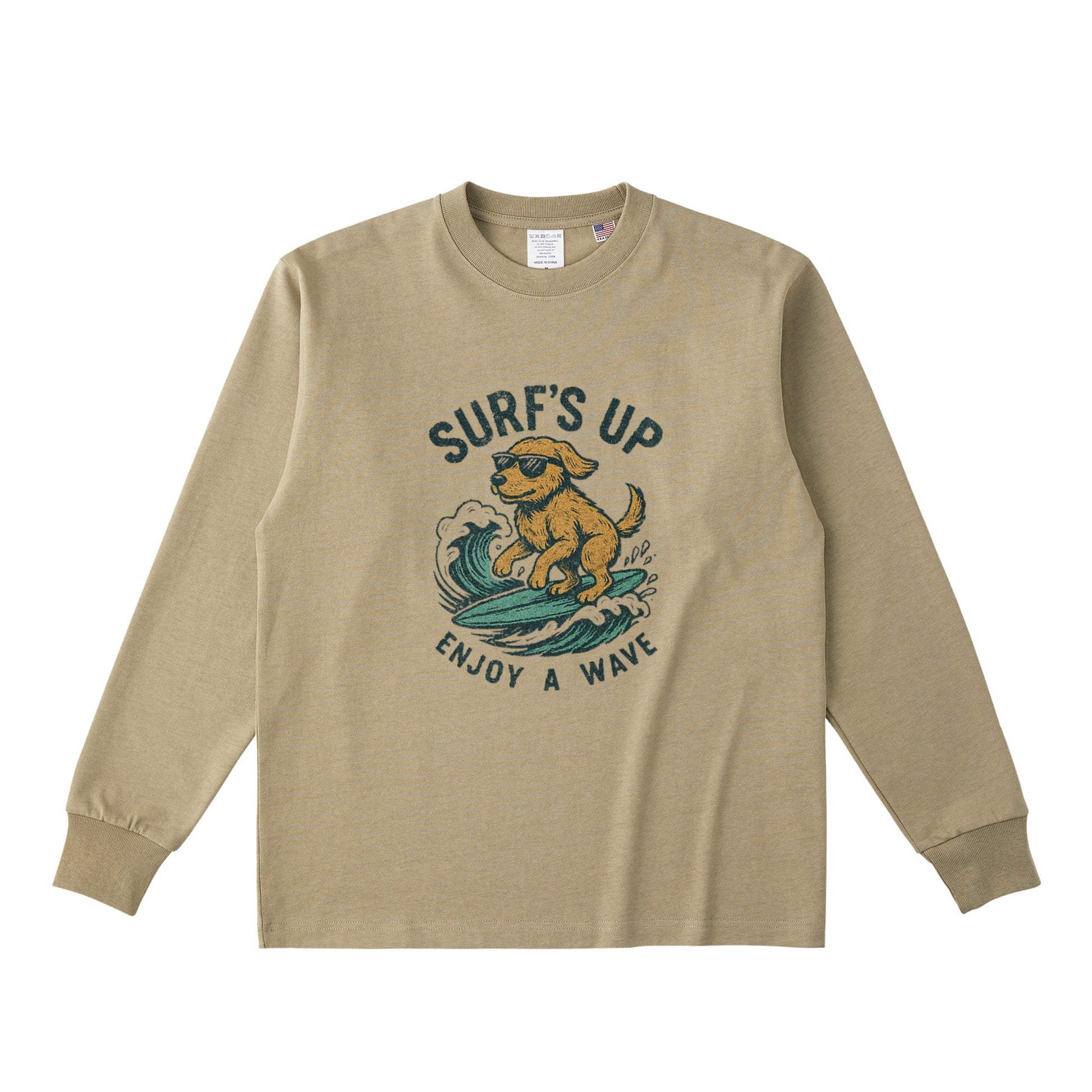 コットンロングスリーブTシャツ dull-sand image