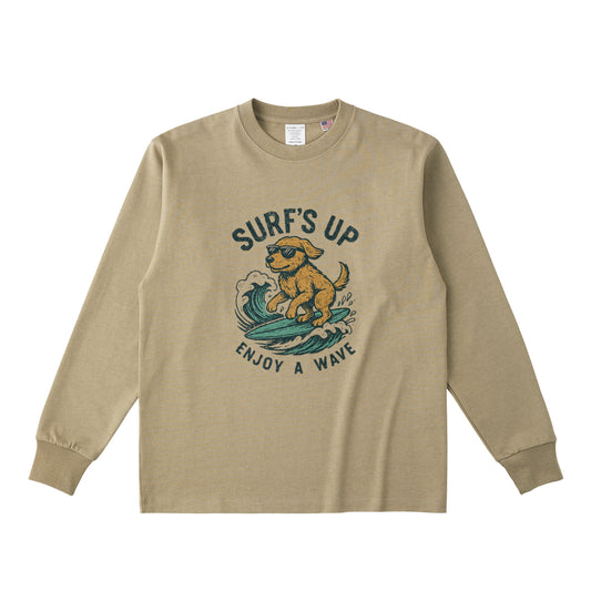 コットンロングスリーブTシャツ dull-sand image