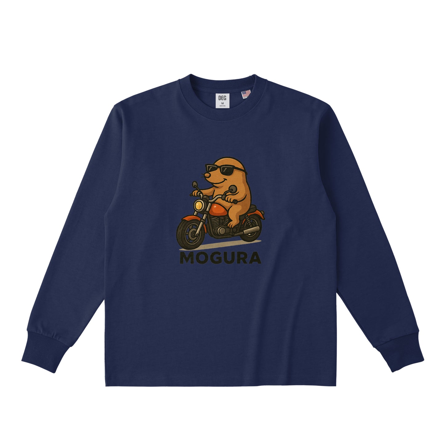 コットンロングスリーブTシャツ navy image