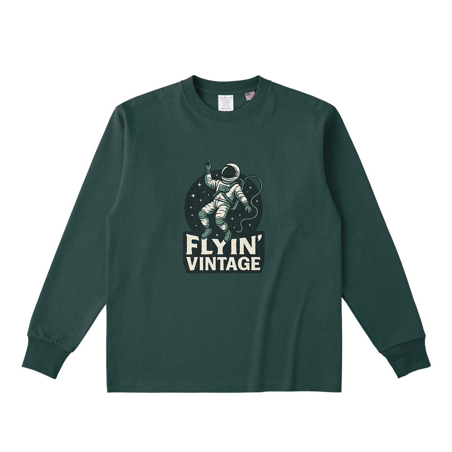 コットンロングスリーブTシャツ dark-green image
