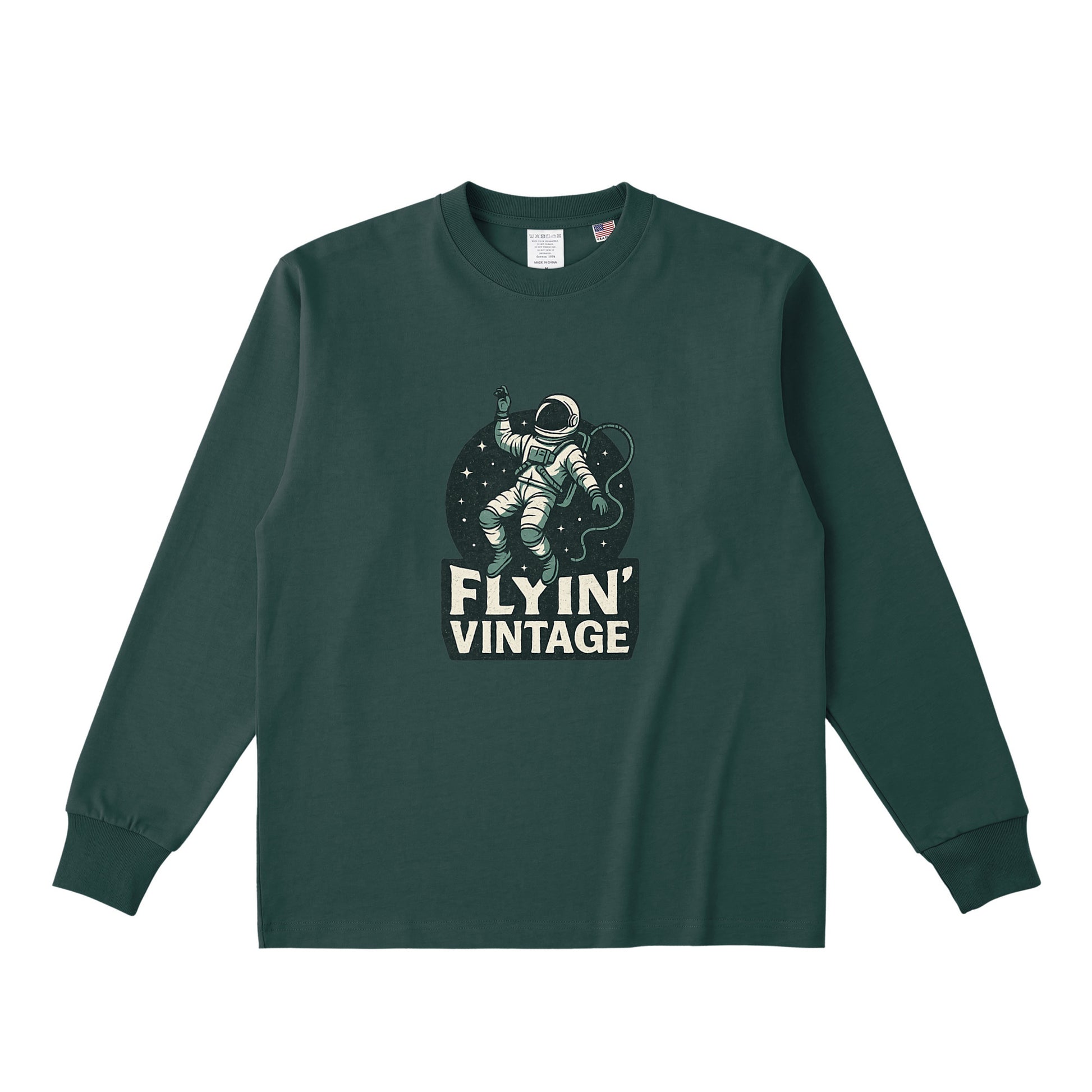 コットンロングスリーブTシャツ dark-green image