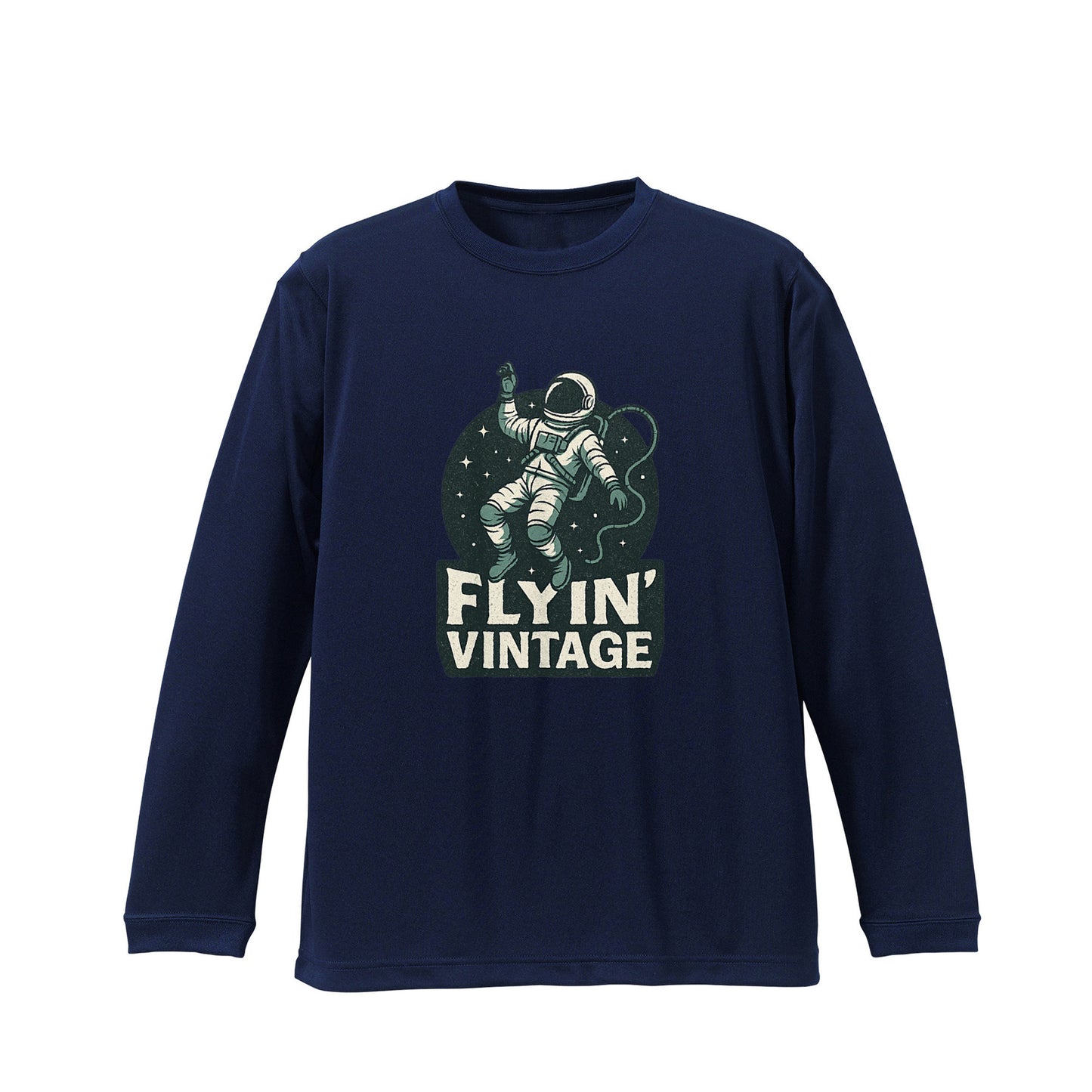ドライシルキータッチ ロングスリーブTシャツ（ローブリード） navy image