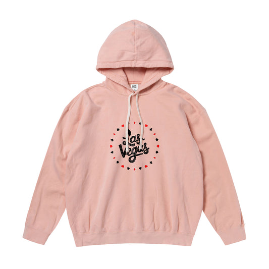 ガーメントダイライトウェイトフーデッドスウェットシャツ peachy image