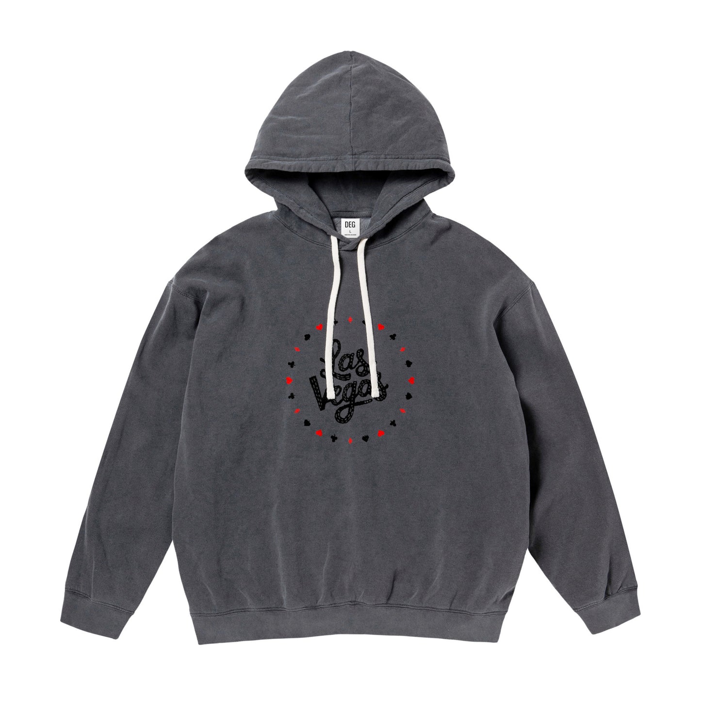 ガーメントダイライトウェイトフーデッドスウェットシャツ pepper image