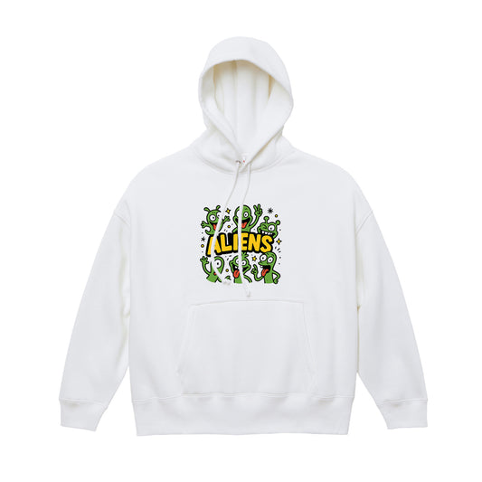 ビッグシルエット スウェット プルオーバー パーカ（裏起毛） white image